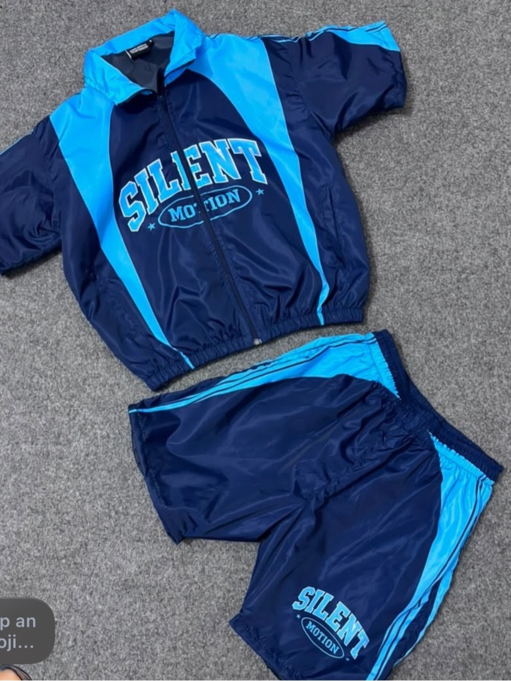 Kids' Swim Trunks & Jacket Set in Navy and Sky Blue